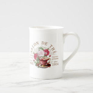 En Porcelaine Salon de Thé Tearoom French Rose Tasse à Thé Rouge