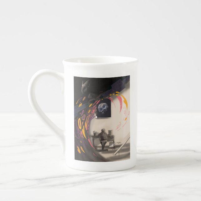 En Porcelaine Tasse de beaucoup d'esprits (Gauche)