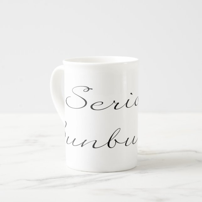 En Porcelaine Tasse "de Bunburyist sérieux" (Devant gauche)