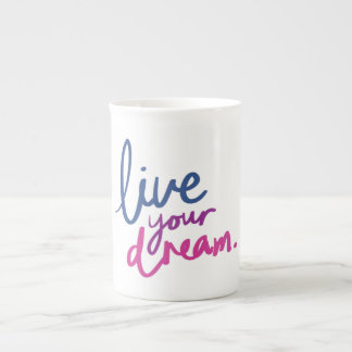 En Porcelaine Tasse de café avec citation inspirante « Vivez vot