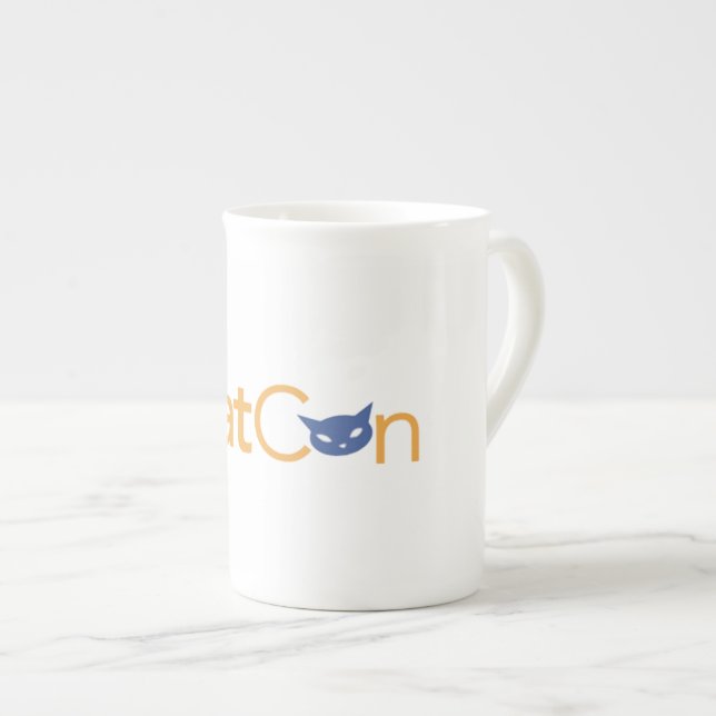 En Porcelaine Tasse de café express de CatCon (Devant droit)