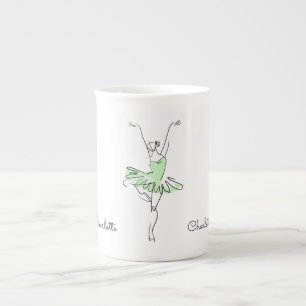 En Porcelaine Tasse de café nommée faite sur commande de