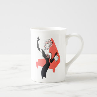 En Porcelaine Tasse de caricature de Hildegarde
