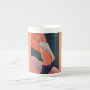 En Porcelaine Tasse de Flamant rose