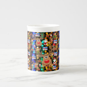 En Porcelaine Tasse de Noël, Elfe, Joyeux Noël