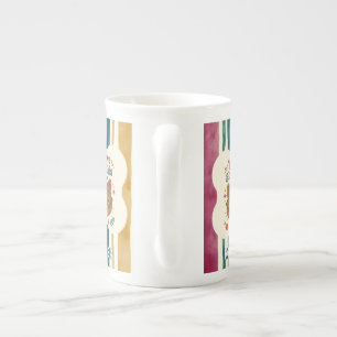 En Porcelaine Tasse de professeur de chat personnalisée   Nom et