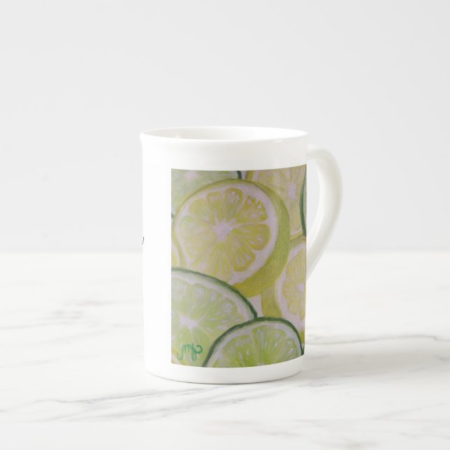 En Porcelaine Tasse de spécialité - tranches de citron et de (Devant droit)
