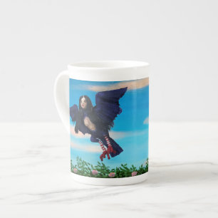 En Porcelaine Tasse de thé de sang et de thé d'oiseau à cordes r