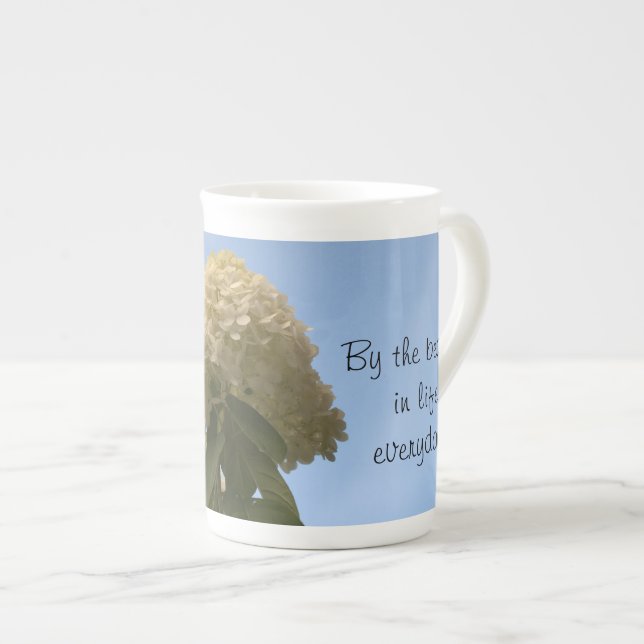 En Porcelaine Tasse Hydrangea Lime Be Inspired (Devant droit)
