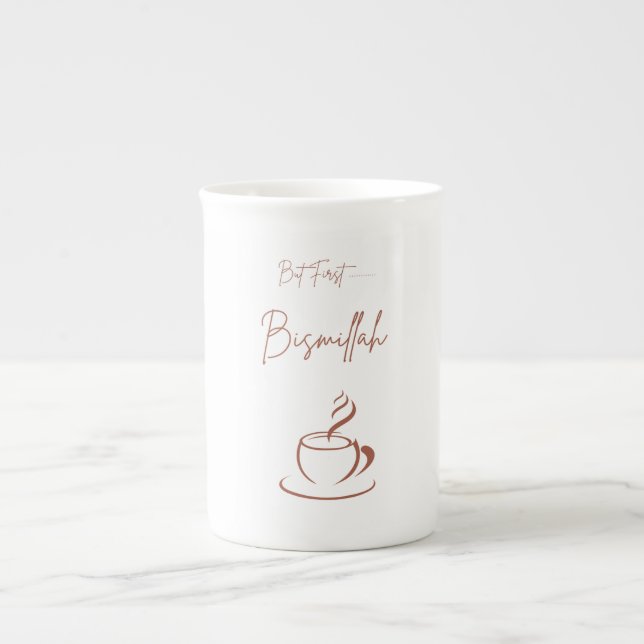 En Porcelaine Tasse islamique – Mais d'abord Bismillah | Tasse à (Devant)