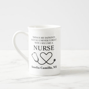 En Porcelaine Tasse pour infirmière, Cadeau personnalisé d'appré