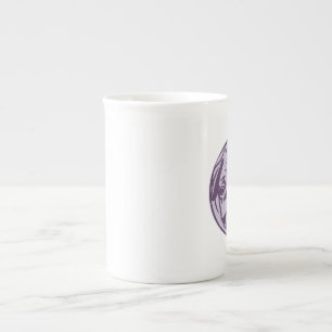 En Porcelaine tasse pourpre de carlin