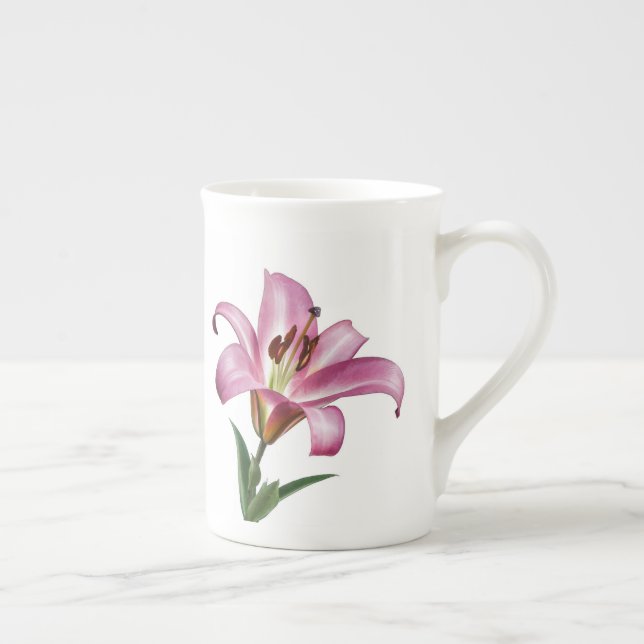 En Porcelaine Tasse rose de lis d'astronome (Droite)