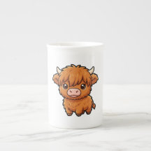 Tasse spéciale bébé vache Highland mignonne