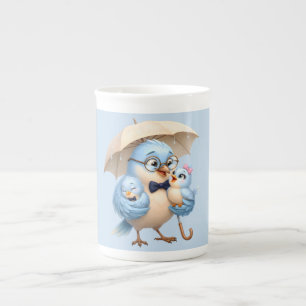 En Porcelaine Tasse spéciale Papa Oiseau Délicieux design de fam