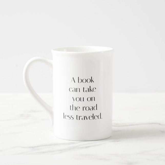En Porcelaine Tasse spéciale Route moins fréquentée (Gauche)