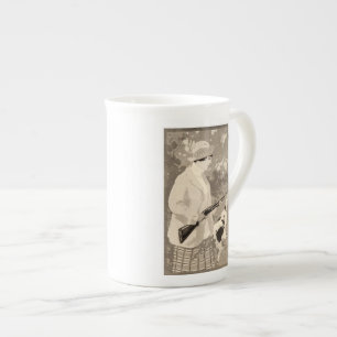 En Porcelaine Tasse vintage de Madame Winchester Art Nouveau