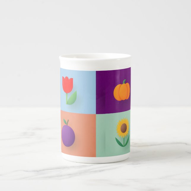 En Porcelaine Une tasse remplie d'automne (Devant)