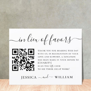 En remplacement de faveurs avec le code QR pour l'