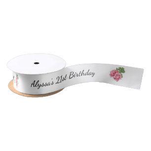 En Satin 21ème Ruban de cadeau d'anniversaire