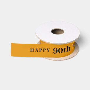 En Satin 90e anniversaire jonquille jaune ruban