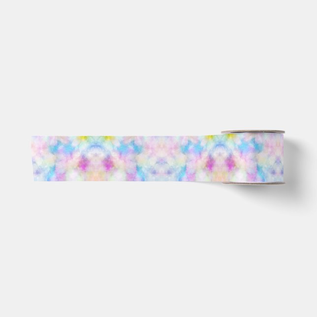 En Satin Abstrait pastel ruban multicolore (Devant)