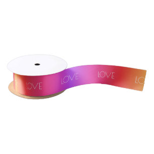 En Satin Arc-en-ciel Dégradé Ruban Lot Texte Personnalis