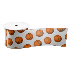 En Satin Basket-ball sur ruban satiné gris