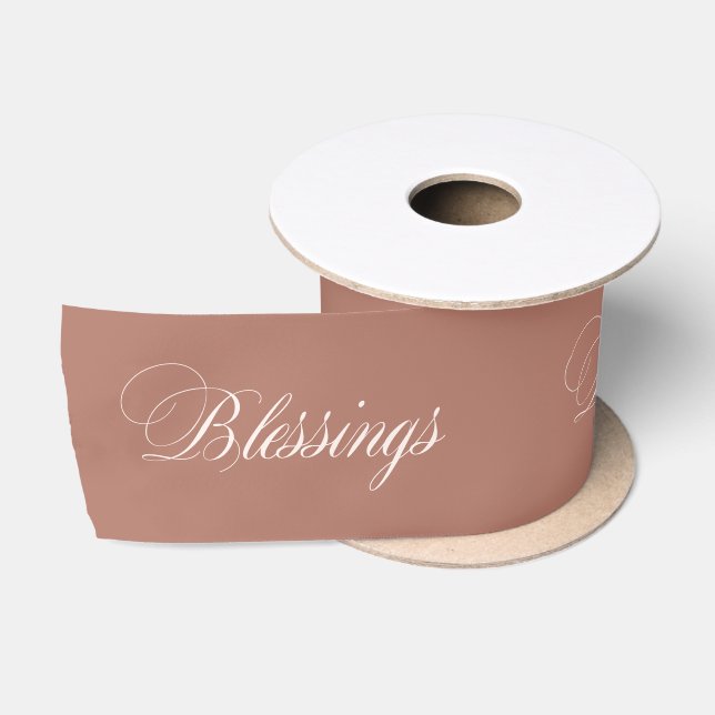 En Satin Blessures Mocha couleur Brown B17868 ruban satiné (Bobine)