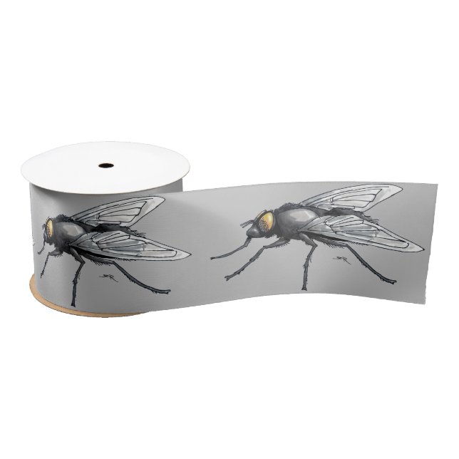 En Satin bobine de ruban gris Fly Buddy (Bobine)