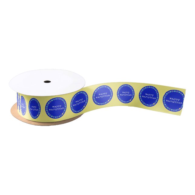 En Satin Bon ruban satiné Hanoukka Star Circle (Bobine)