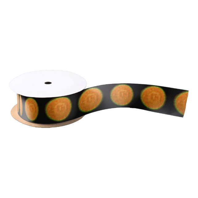 En Satin Boule de ruban à points jaunes (Bobine)