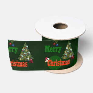 En Satin Boules de pelouse, ruban satiné de Noël