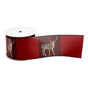 En Satin Buck Deer sur le ruban satiné de Buffalo