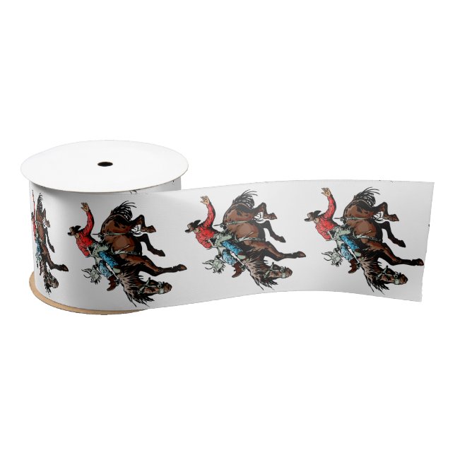 En Satin Cavalier floral de Bronc de ruban de cadeau de (Bobine)