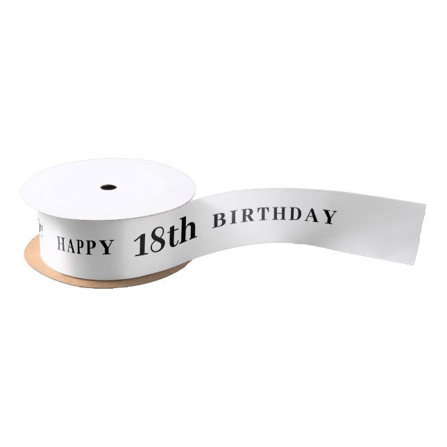 En Satin Célébration 18 : Joyeux Anniversaire Ruban blanc (Bobine)