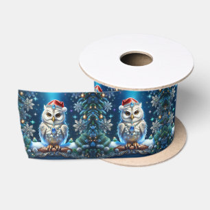 En Satin Chouette Bijou avec ruban de chapeau de Père Noël