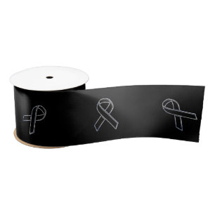 En Satin Chrome comme Noir de la sensibilisation au ruban