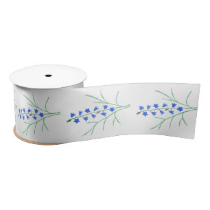 En Satin Clochette Ruban Blanc