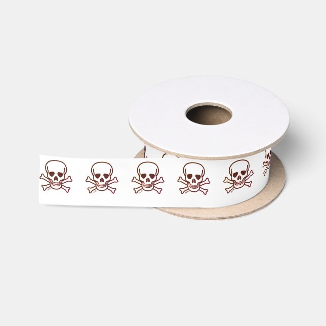 En Satin Crâne n Bones sepia ruban bobine (Bobine)