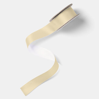 En Satin Créez Votre Propre Ruban Jaune Pâle Personnalisé