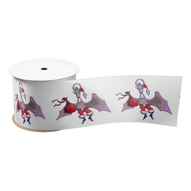 En Satin Cuillère à ruban blanc père Noël Bat (Bobine)