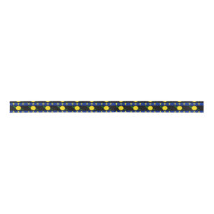 En Satin Drapeau de Guadeloupe Ruban