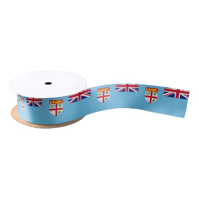 En Satin Drapeau de la République des Fidji Ruban (Bobine)