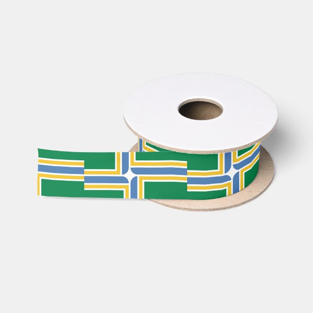 En Satin Drapeau de Portland, ruban satiné de l'Oregon (Bobine)