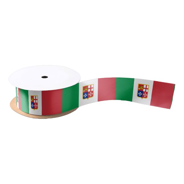 En Satin Drapeau italien ruban (Bobine)
