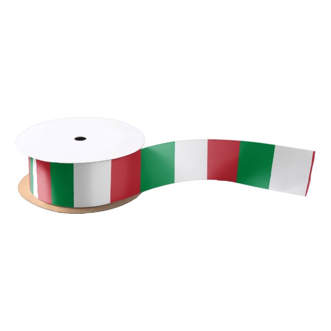 En Satin Drapeau italien ruban (Bobine)