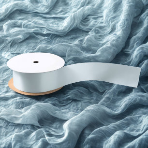 En Satin Élégant Ruban de Mariage Uni Bleu