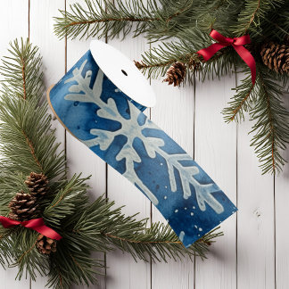 En Satin Élégant ruban de Noël Snowflake