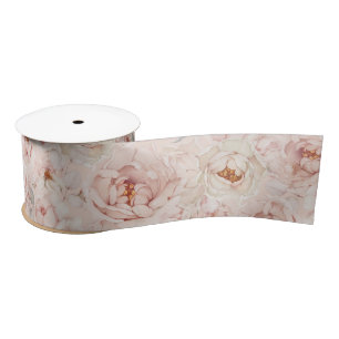 En Satin Élégant Ruban Peony